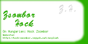 zsombor hock business card